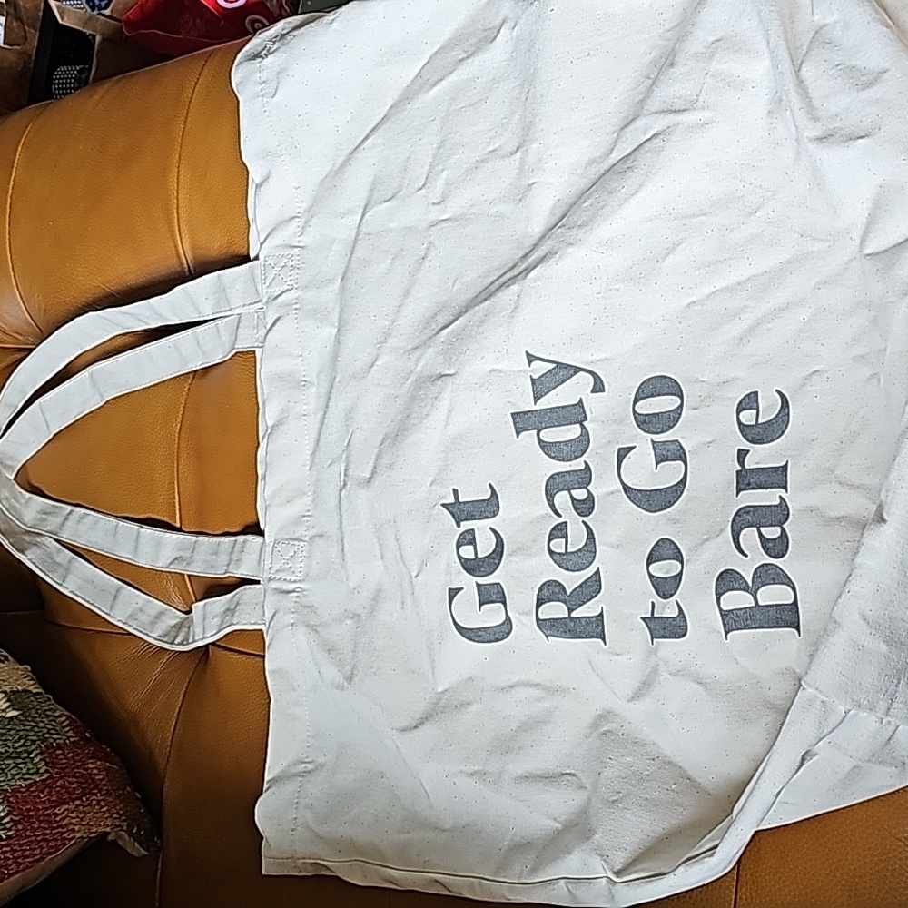 Get ready to go bare  bare home tote bag
